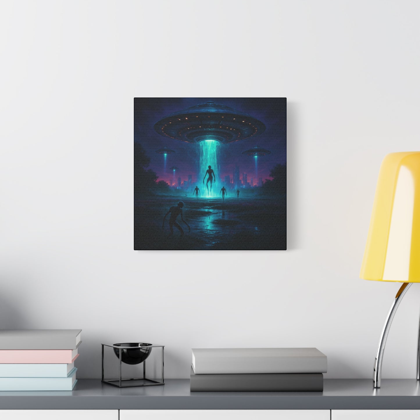 Alien Abduction Matte Canvas