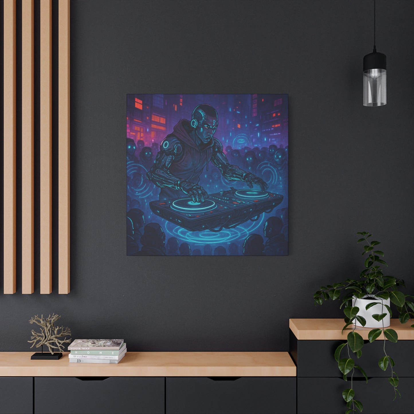 Cybernetic DJ Matte Canvas
