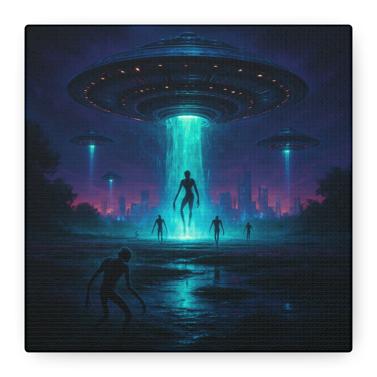 Alien Abduction Matte Canvas