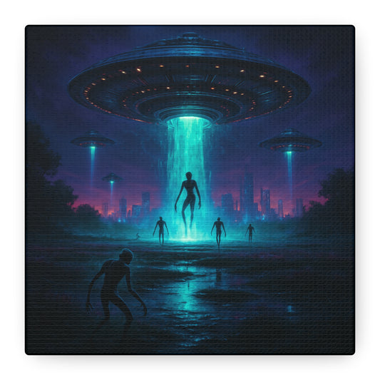 Alien Abduction Matte Canvas