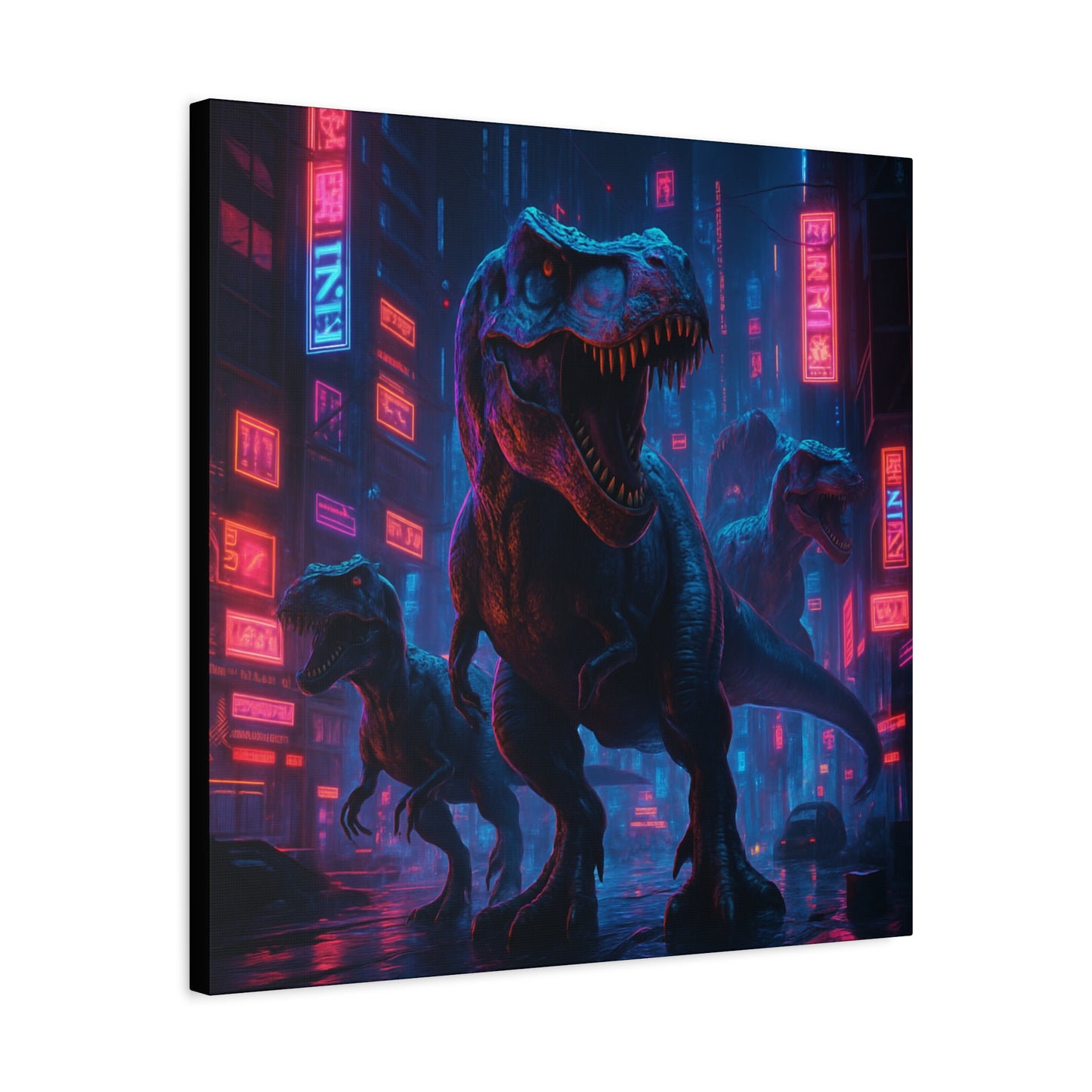 Cybercity Dinosaur Matte Canvas