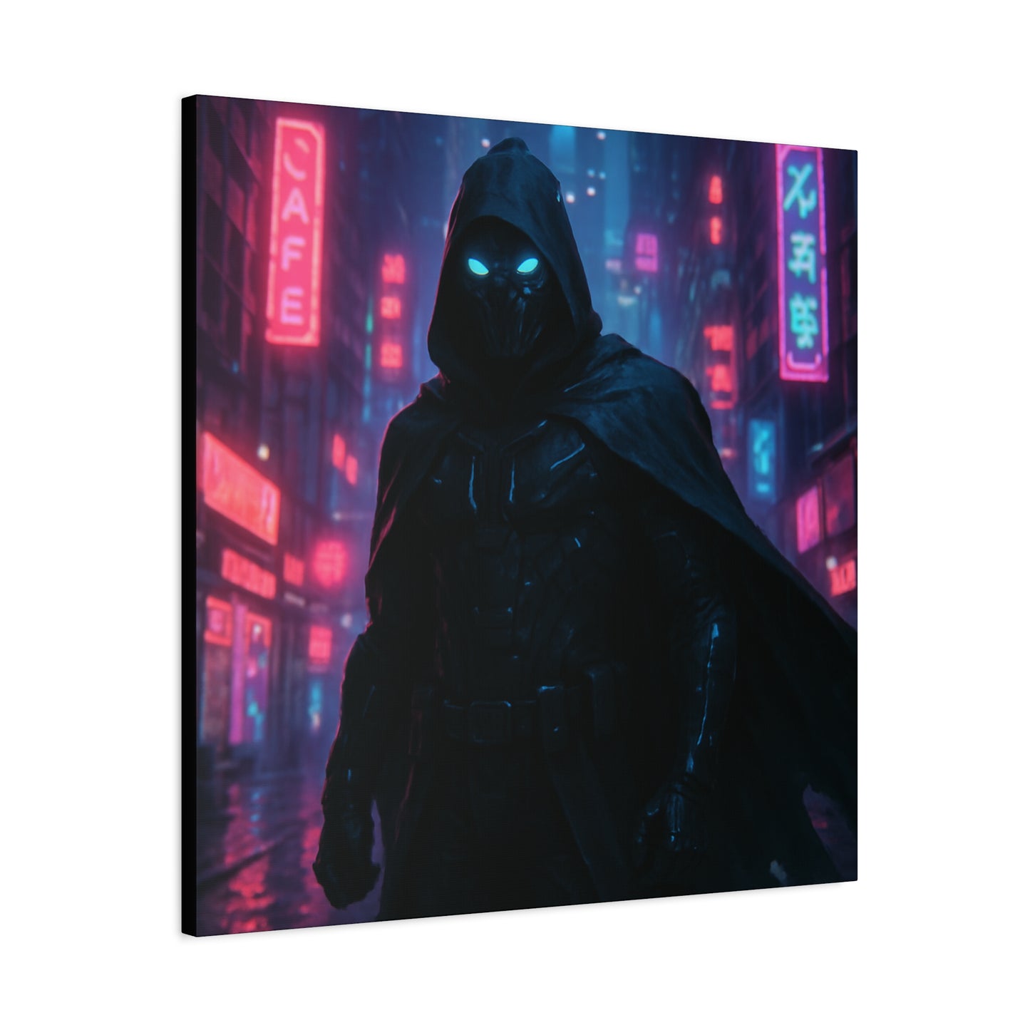 Neon Night Vigilante Matte Canvas