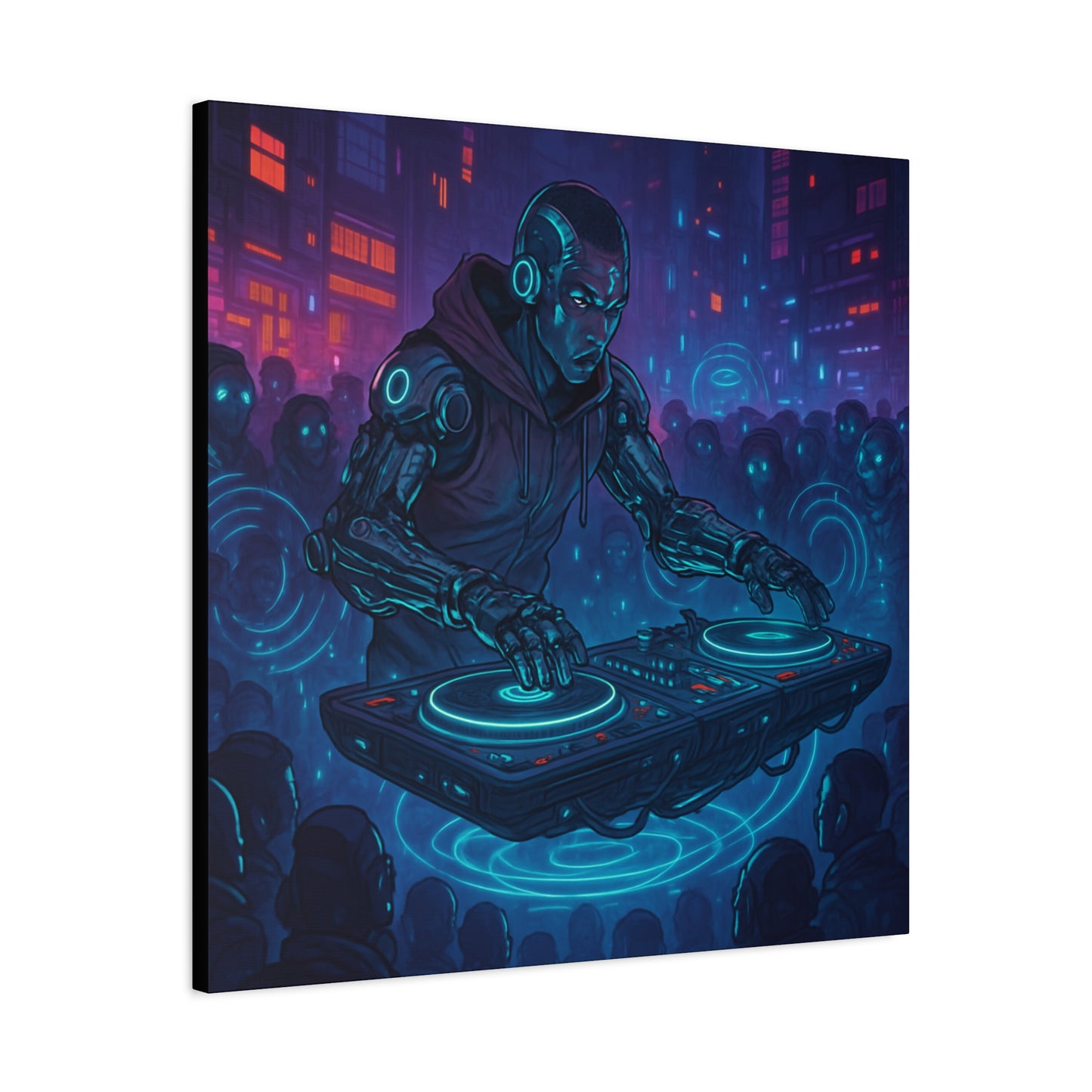 Cybernetic DJ Matte Canvas