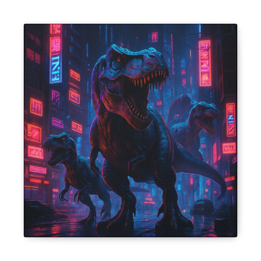 Cybercity Dinosaur Matte Canvas