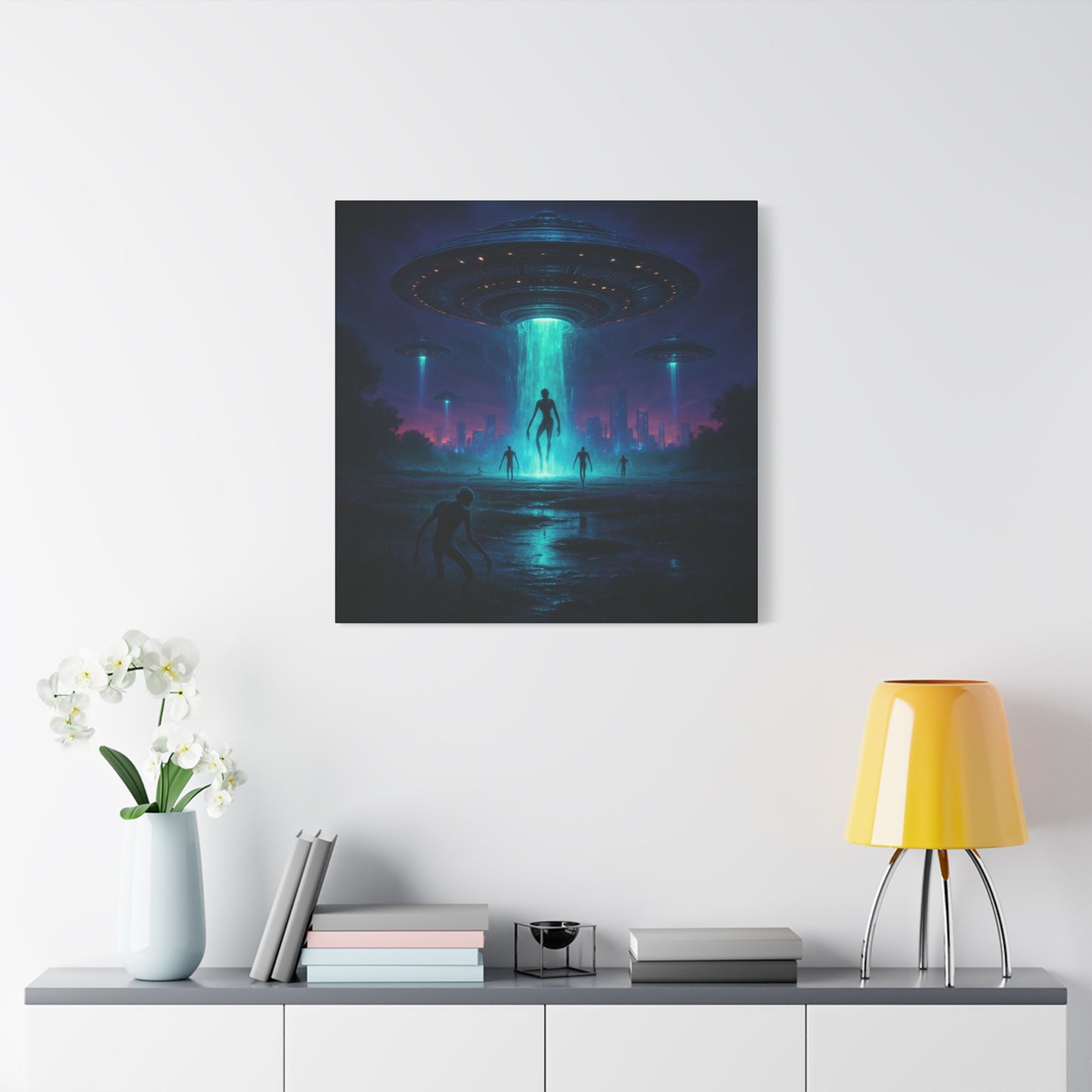 Alien Abduction Matte Canvas
