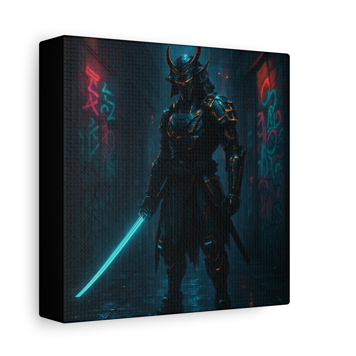 Cyber Samurai Warrior Matte Canvas