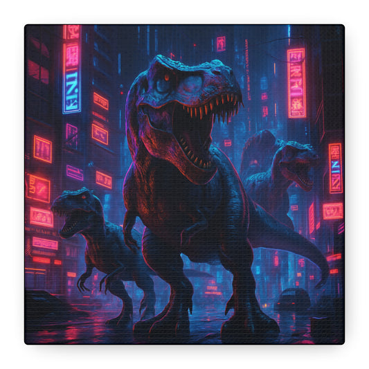 Cybercity Dinosaur Matte Canvas
