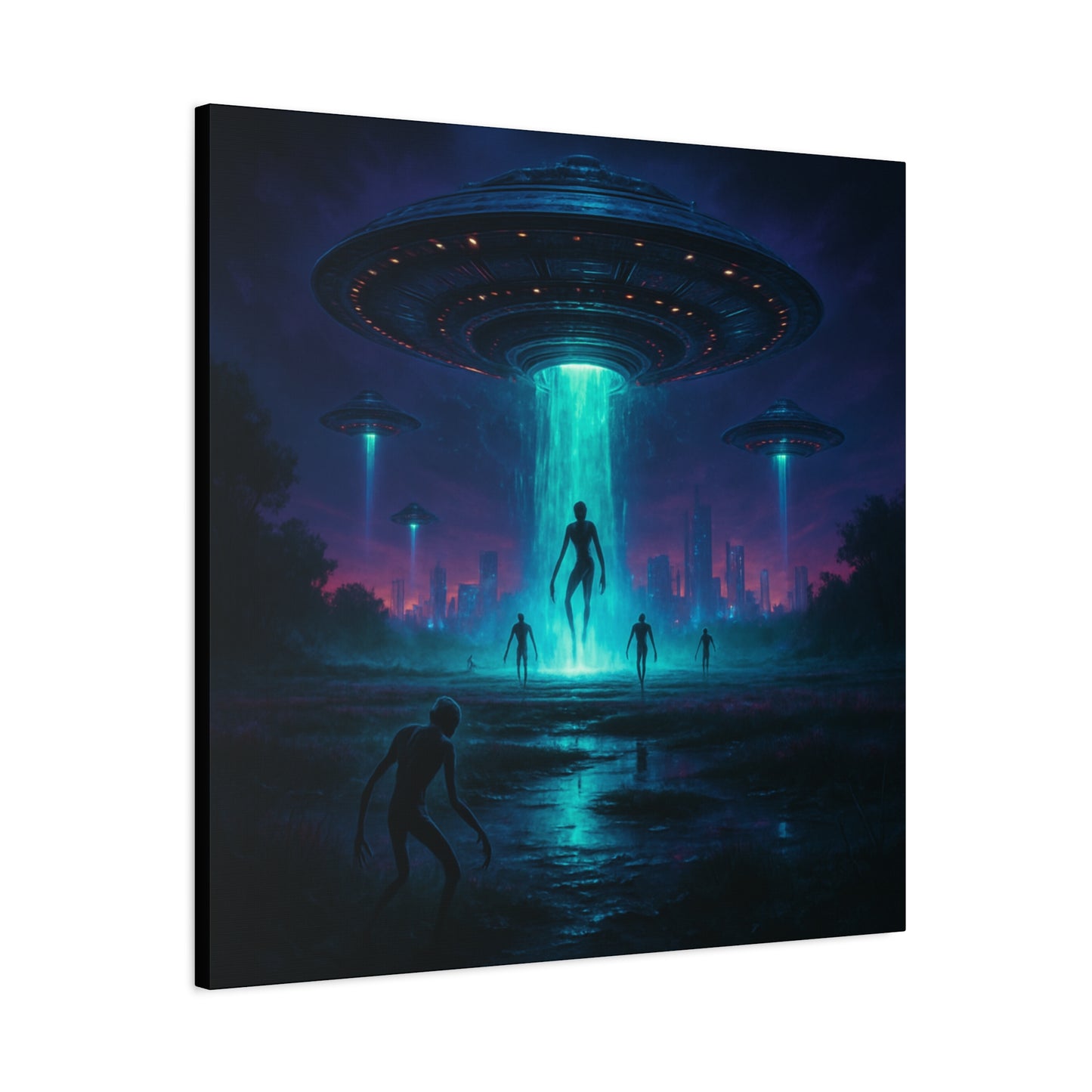 Alien Abduction Matte Canvas