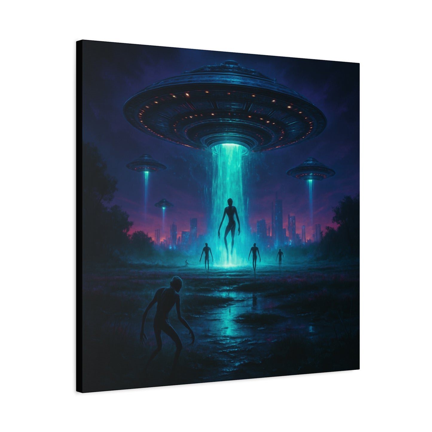 Alien Abduction Matte Canvas
