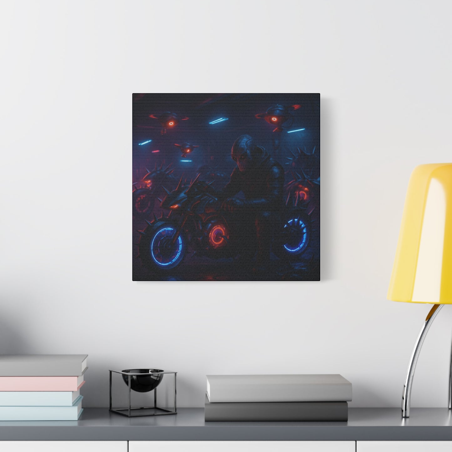 Alien Biker Matte Canvas