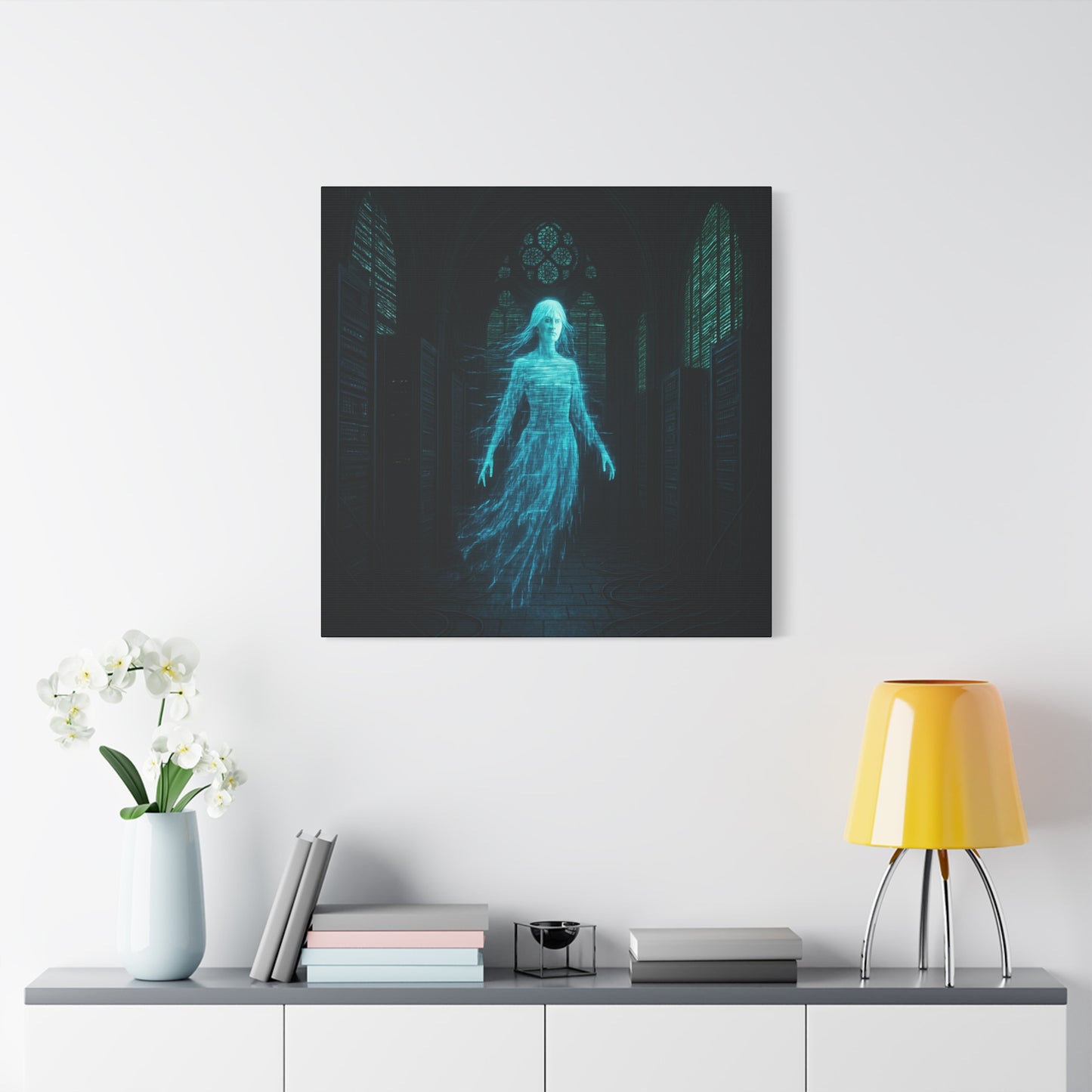 Digital Phantom in the Cathedral Matte Canvas