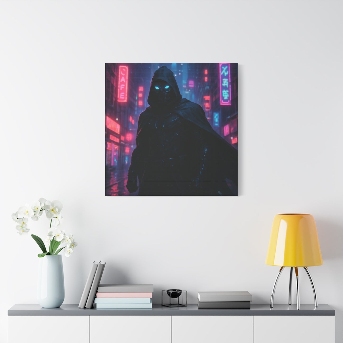 Neon Night Vigilante Matte Canvas