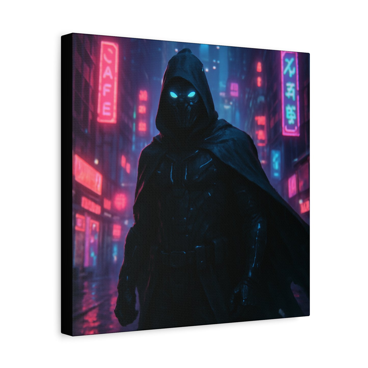 Neon Night Vigilante Matte Canvas