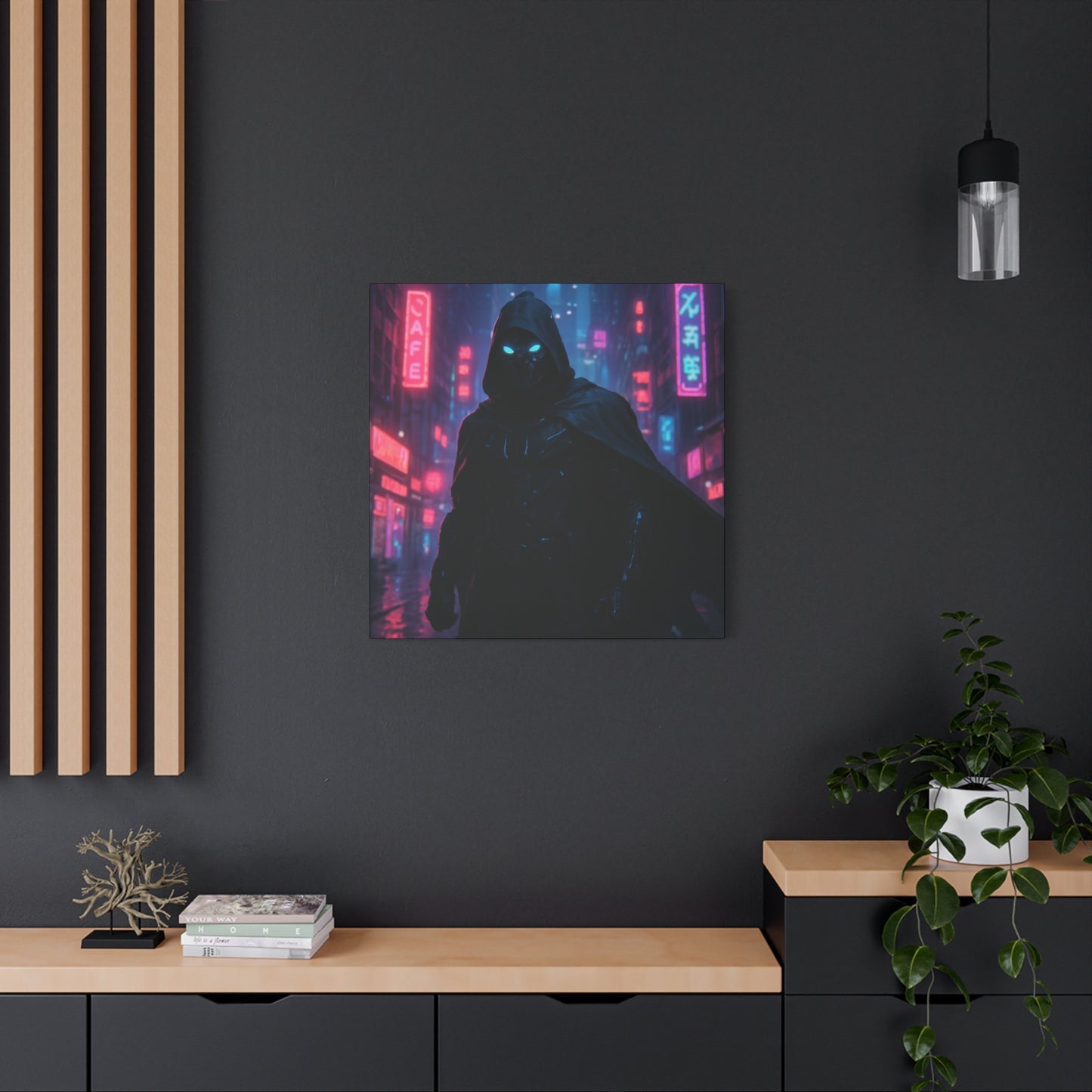 Neon Night Vigilante Matte Canvas