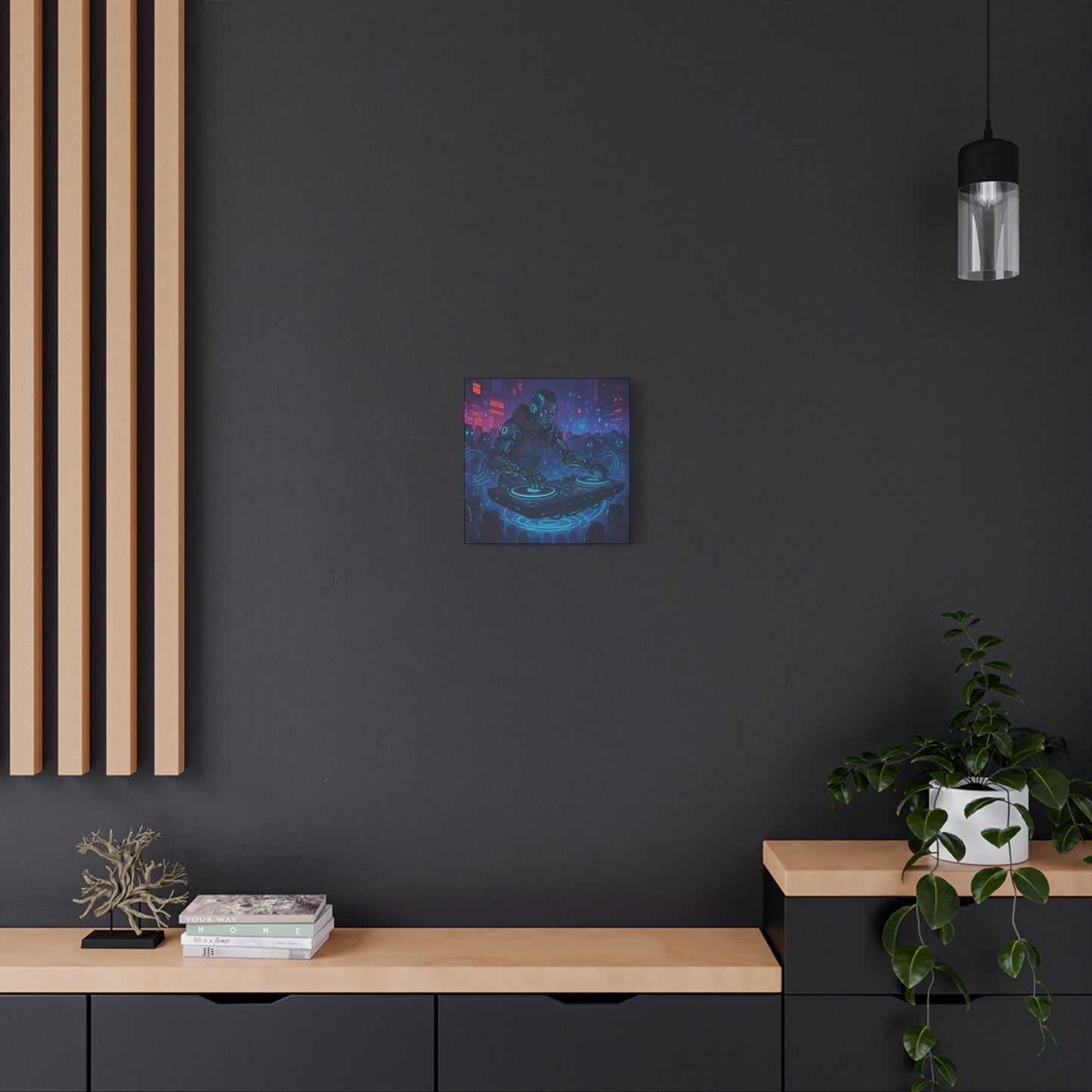 Cybernetic DJ Matte Canvas